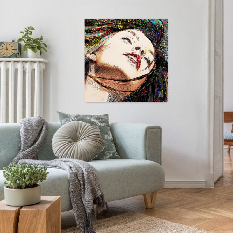 Impression d'art abstrait contemporain abstrait, 32" H x 32" W