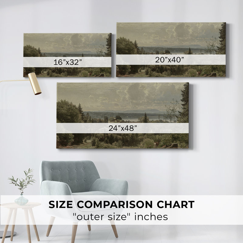 Série paysage - DCCCLxxv- Toile tendue avec châssis - Prêt à accrocher, H 20 po x l 40 po