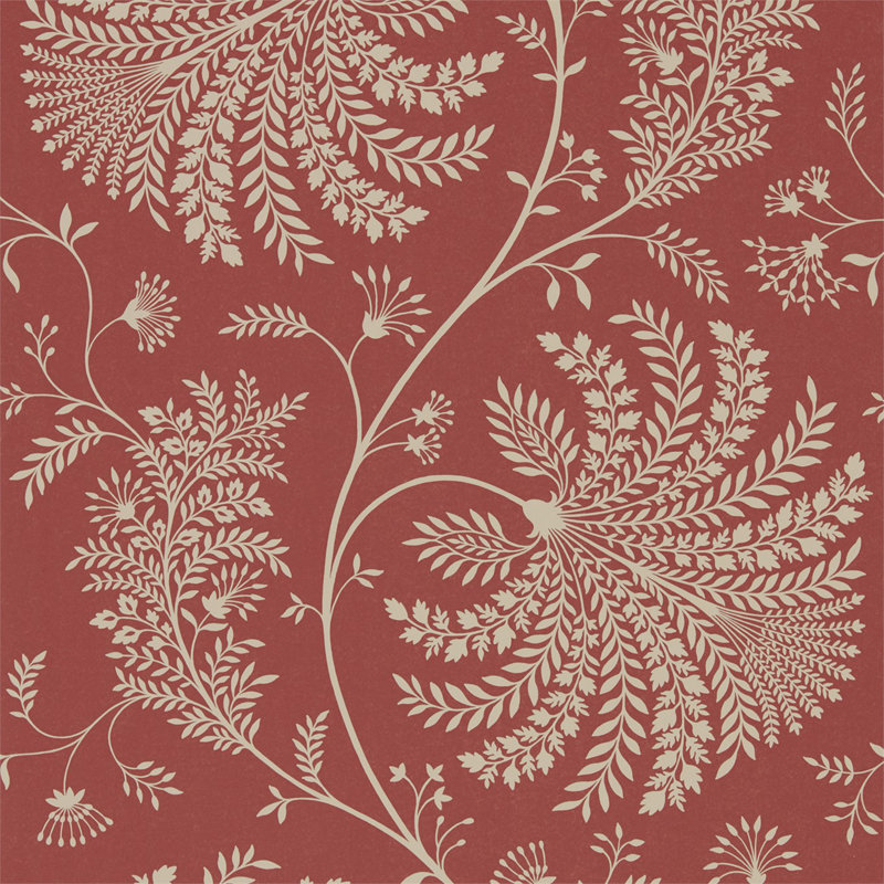 Mapperton Wallpaper, Russet/Cream