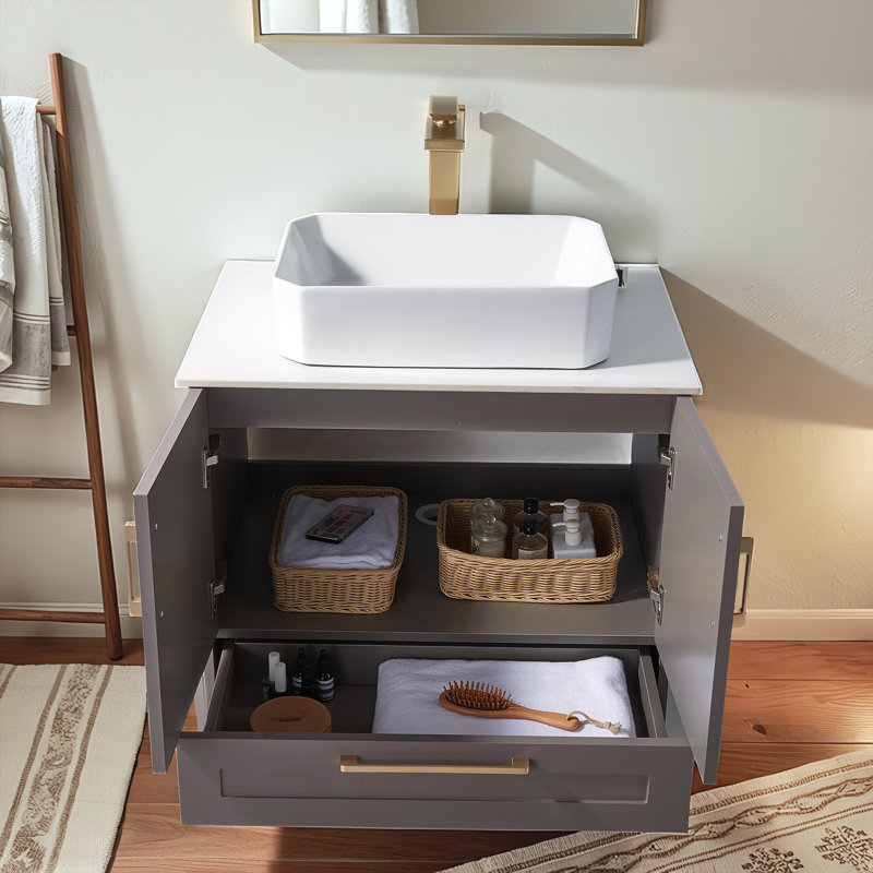 Ensemble de meuble-lavabo simple 30 po gris