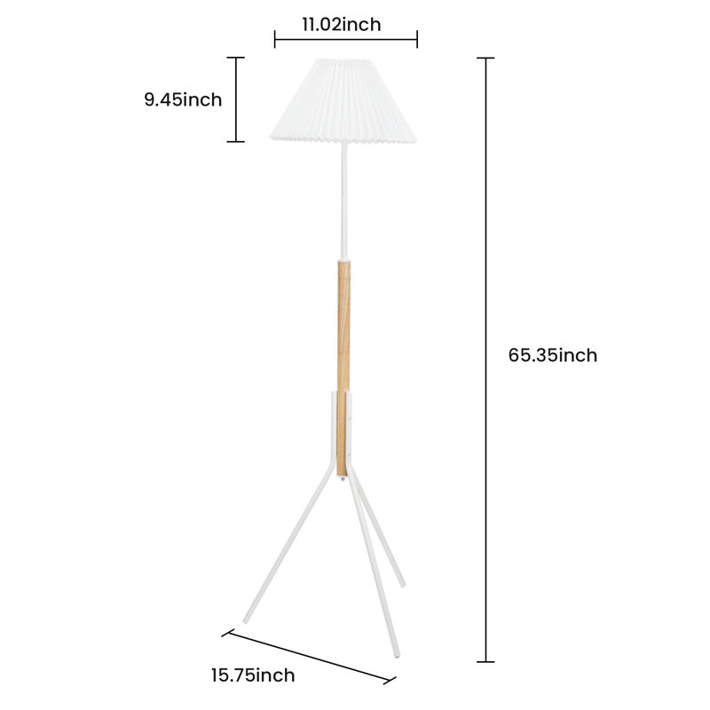 Lampe sur pied 71 po Cubillos, Blanc