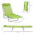 2 Piece Folding Chaise Lounge Chairs, Pool Sun Tanning Chairs With Reclining Back, Breathable Mesh Seat, Headrest For Beach, Yard, Patio, Green-856076481