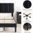 Auxter Upholstered Platform Bed Frame with Vertical Channel Tufted Adjustable Headboard, Velvet Fabric Mattress Foundation with Strong Wooden Slats, Heavy Duty, No Box Spring Needed, Noise-Free-1856483186-1877220124