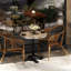 Table de patio carrée d'aspect marbre-2038746461