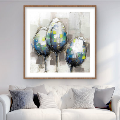 Three Abstract Tulips - Floral Living, reproduction encadrée