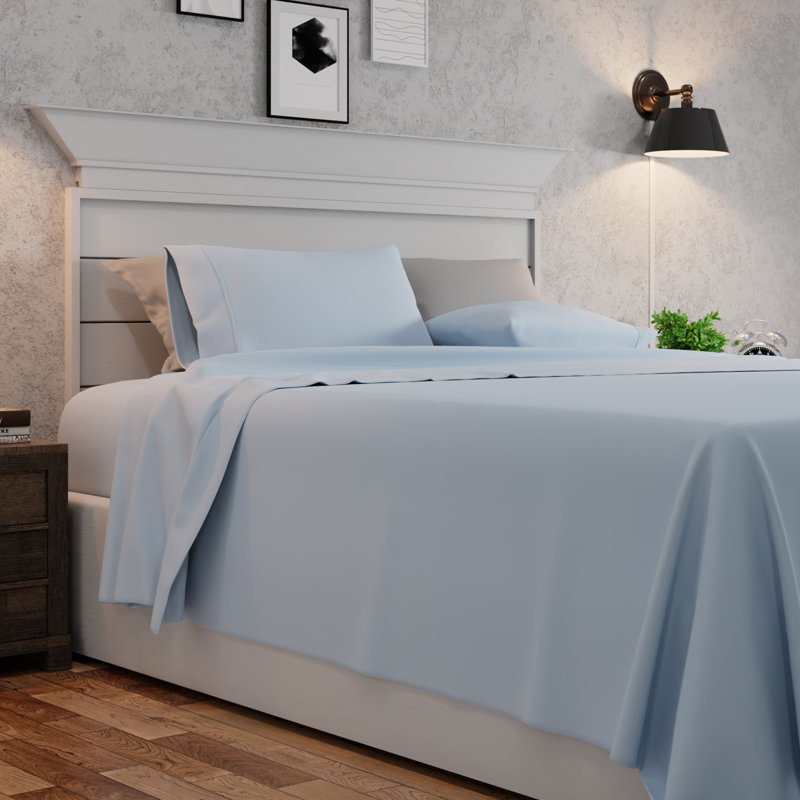 Blue Queen Cotton Flannel Percale Sheet Set