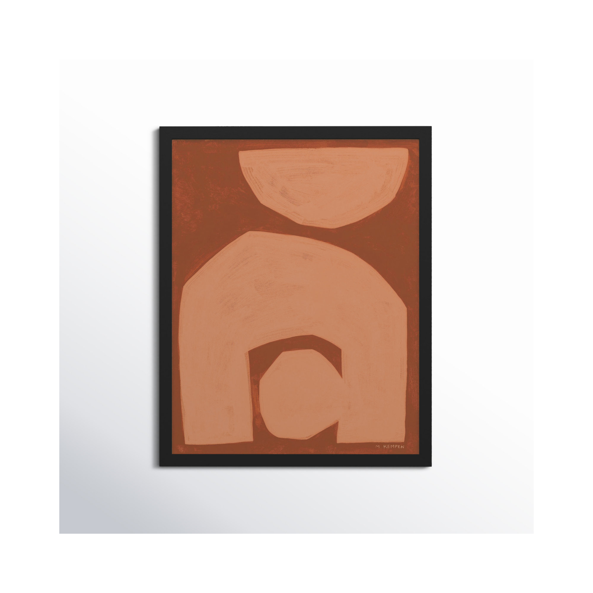 Module On Terra Cotta 2 by Michael Kempen, 50'' H x 40'' W, Black