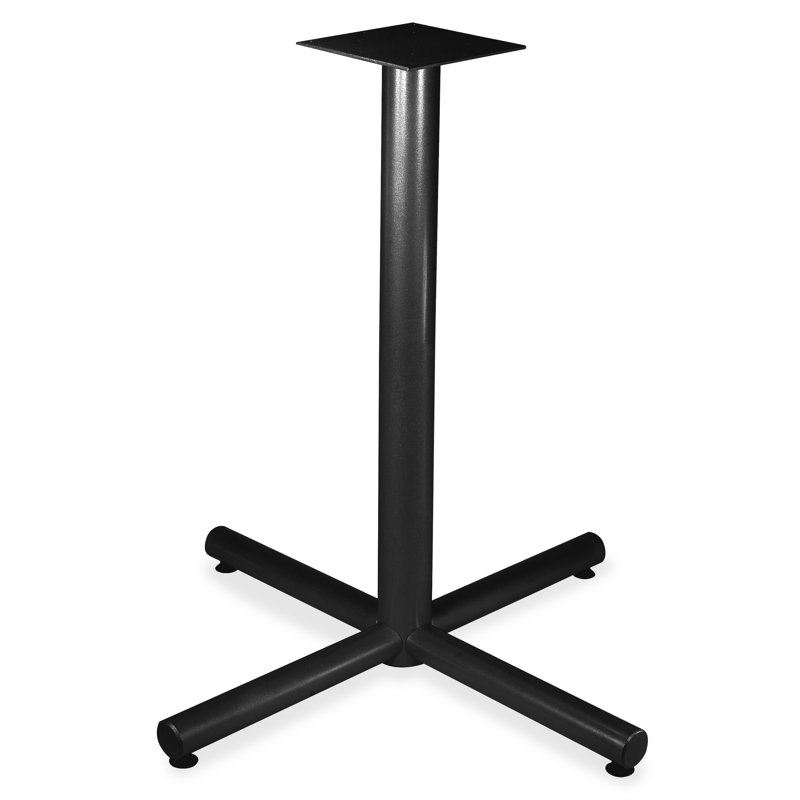 Black Steel Bistro-Height X-Leg Table Base, 32" Width