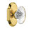 Cottage Plate with Oval Fluted Crystal Door Knob