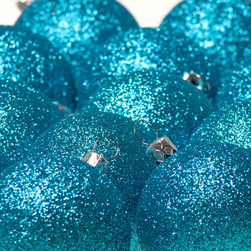 6cm Bauble, Aqua Turquoise