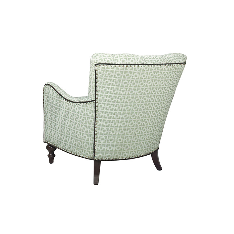 Oyster Bay Armchair, Dark Brown, Pink