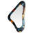 Gold And Blue Cubic Mosaic Tiles I - Abstract Tile Modern Wall Mirror In Asymmetrical Shapes
