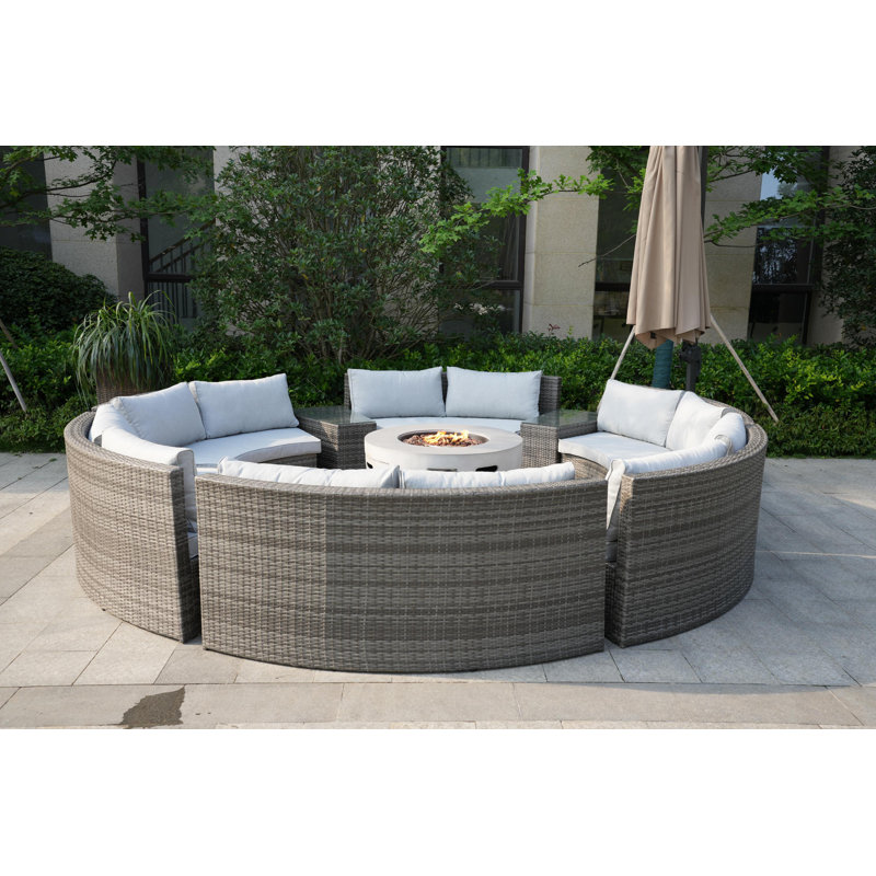12 - Person Patio Conversation Set with Cushions