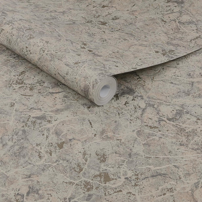 Boutique Carrara Textured Plain Wallpaper, Beige