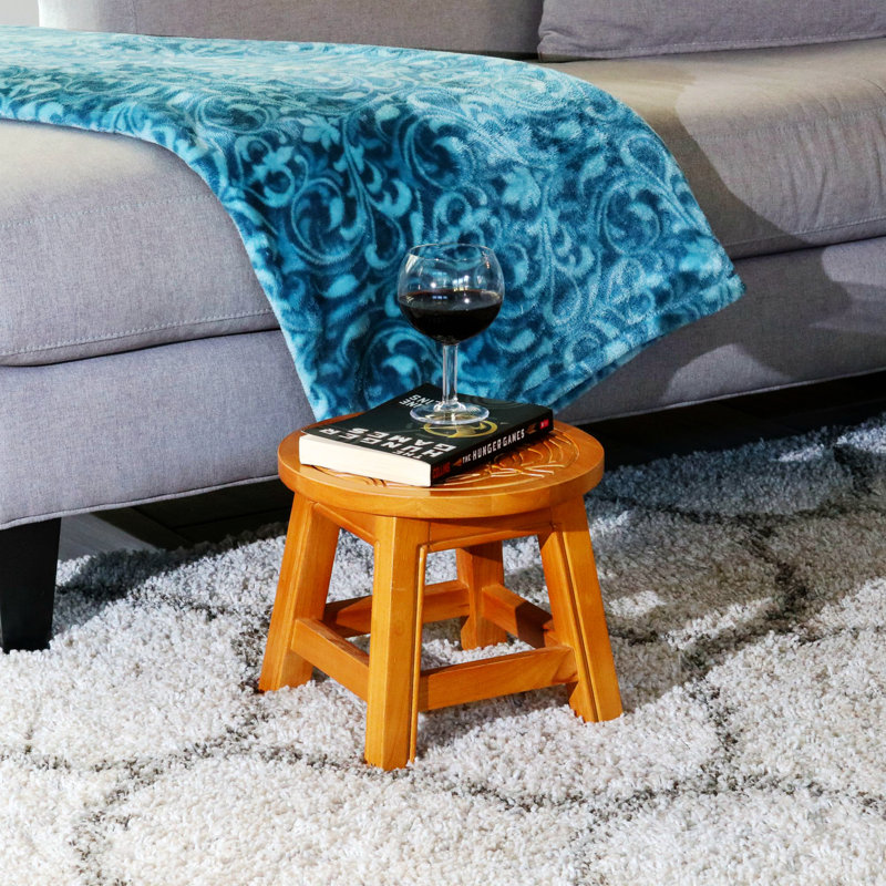 Solid + Manufactured Wood Accent Stool, Brown