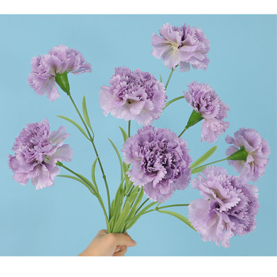 6 œillets fleurs artificielles avec tiges