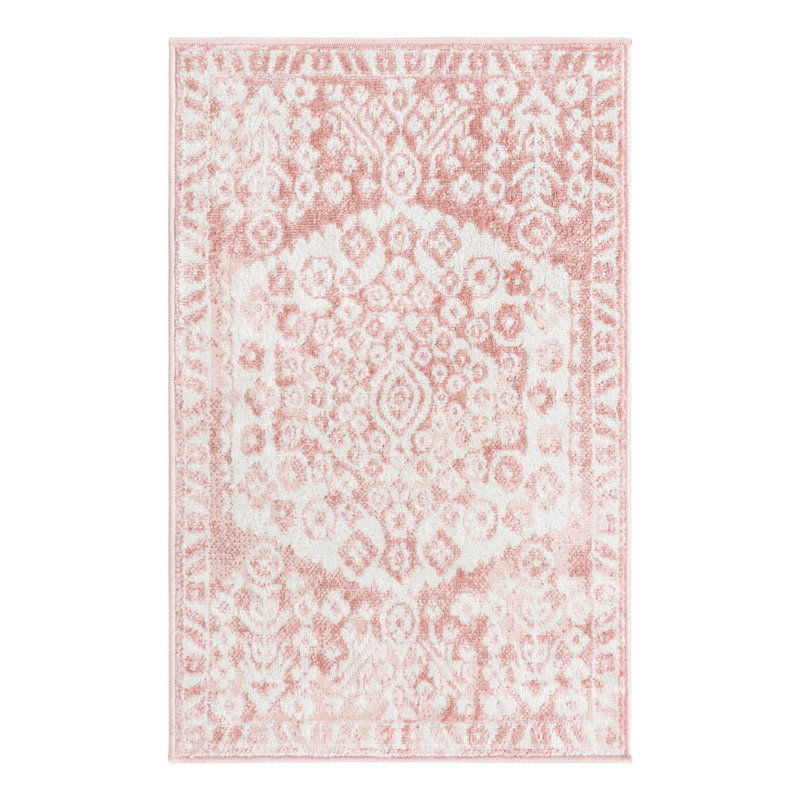 Tapis oriental rose / ivoire Braggs, Rectangle 2 pi x 3 pi 1 po