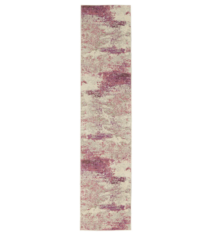 Tapis ivoire moderne Enoch, Tapis de couloir 2 pi x 6 pi