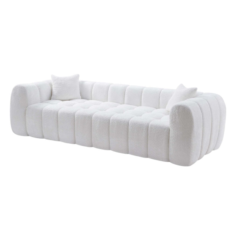 Canapé Marshmallow Cloud Compressed, White Boucle