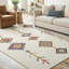 Tapis marocain à motif géométrique multicolore Thambiah-730665297