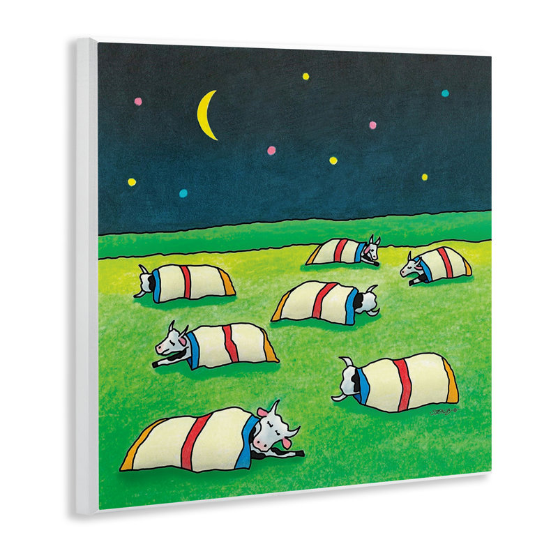 Plaque murale «Pasture Cows Bedtime» par Roger Straub