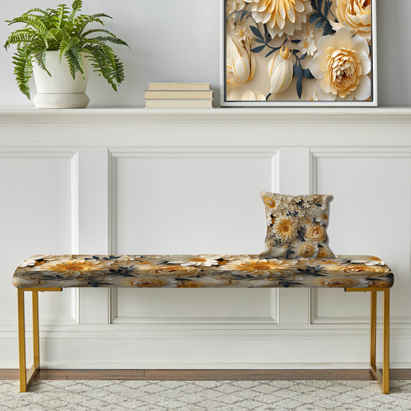 Banc rembourré or, Waring