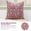 Housse de coussin en mélange de lin fabriqué à la main Fabividine - coussin imprimé en bloc pour canapé, Manikarnika, rose-114976930