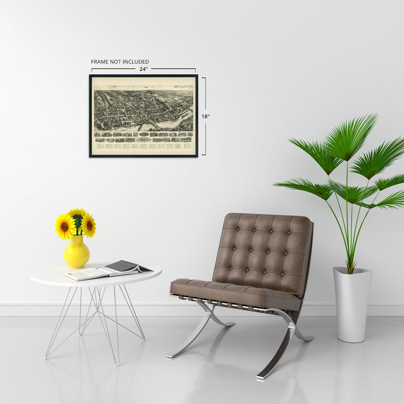 Carte de Shelton, 1919, affiche sur papier, H 18 po x l 24 po x P 0,01 po