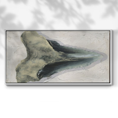 Watercolor Sharks Tooth III - Toile tendue avec châssis tendue, prête à être accrochée