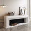 Meuble télé avec foyer en bois de hêtre massif blanc / noir clair-129164473-129164475