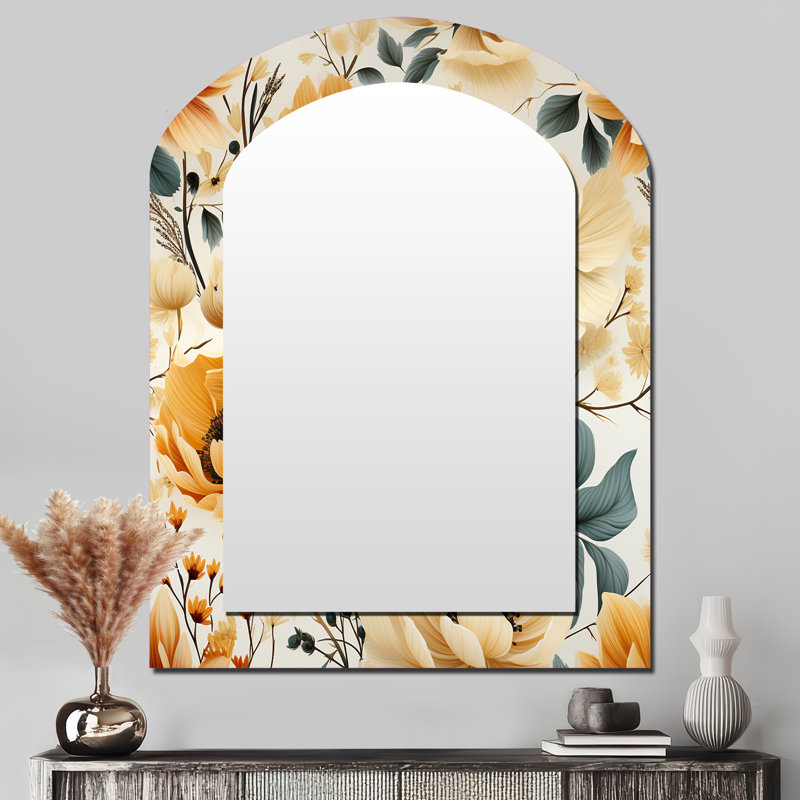 Miroir mural beige et rustique, 43 po x 33 po