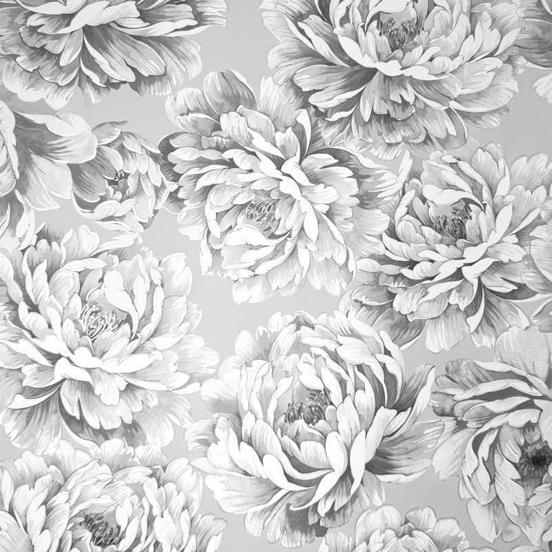 Imogen Floral Luxury Wallpaper, Grey