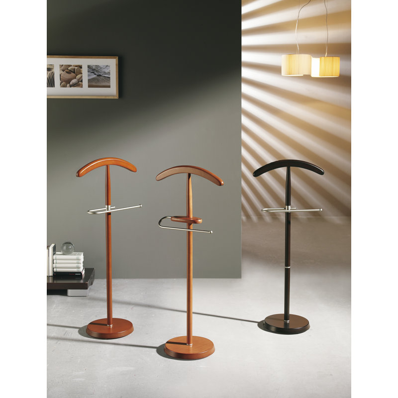 Ahlers Freestanding Valet Stand, Oak