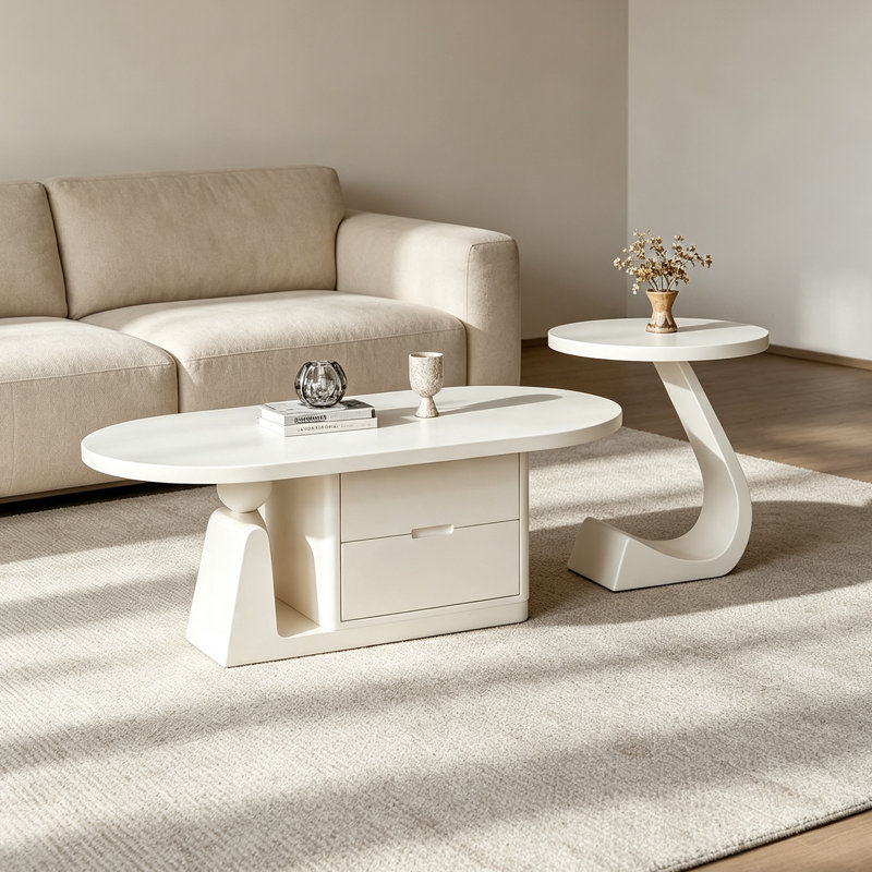 François, H 15,74 po x l 47,24 po x P 23,62 po, Blanc/Crème
