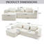 Canapé modulaire modulaire en L avec méridienne