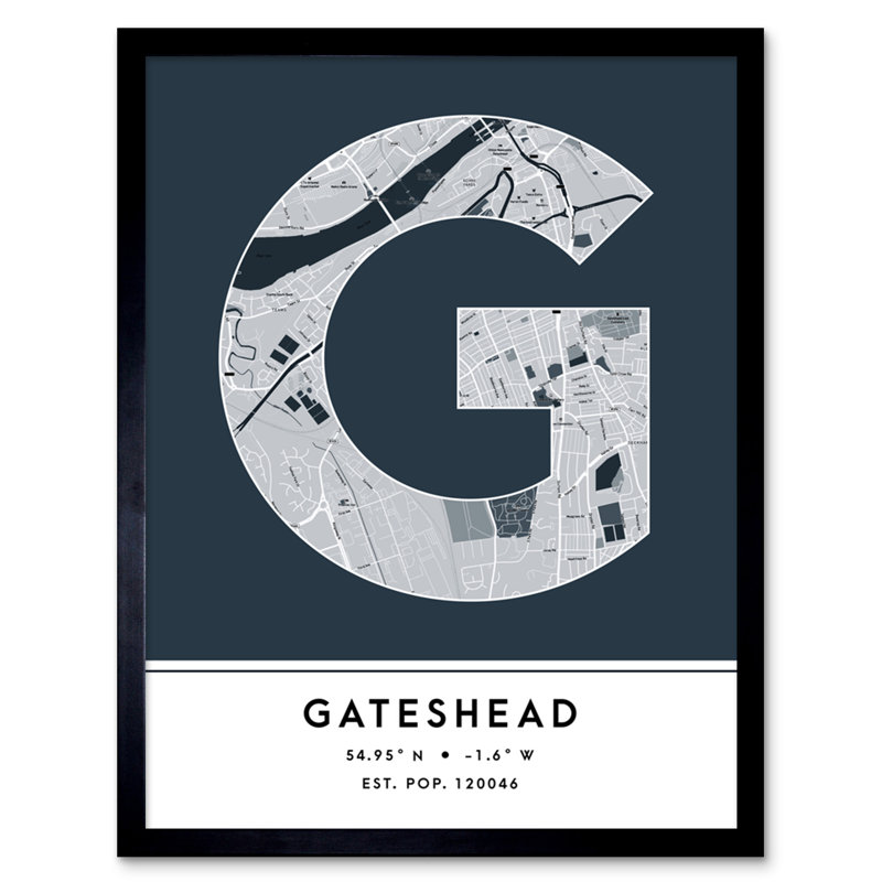 Gateshead England United Kingdom City 1 Piece Single Picture Frame Wall Art