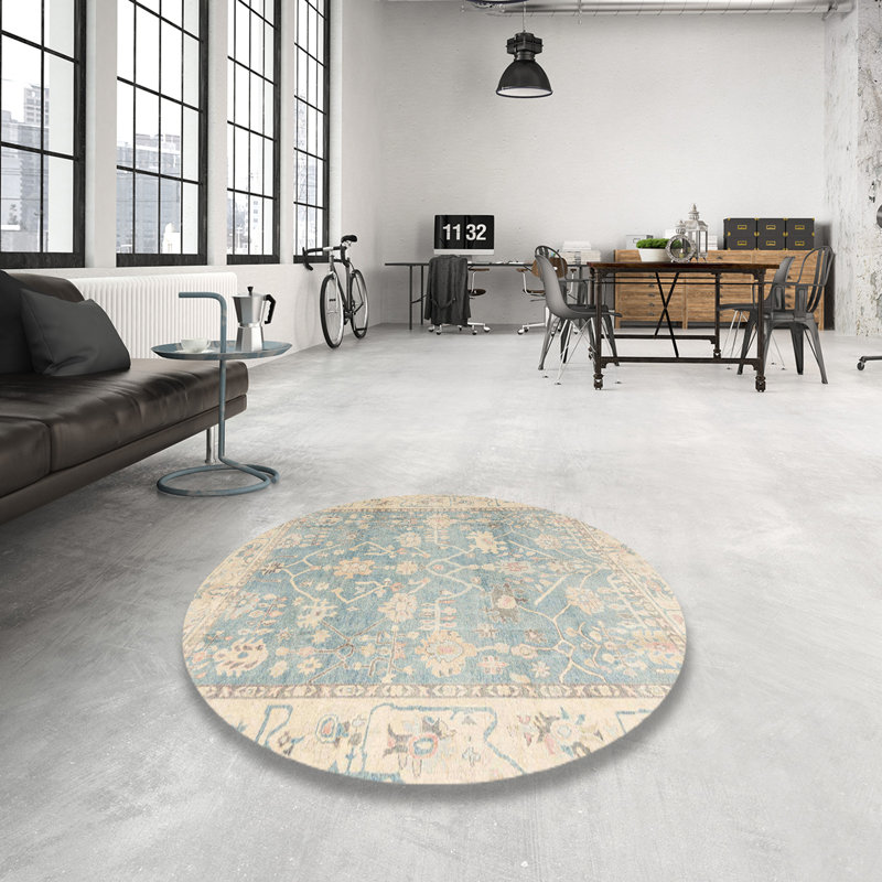 Tapis abstrait moderne 4326, Rond 5 pi