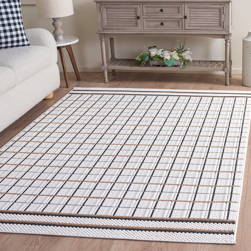 Veranda Performance Plaid Indoor Rug, Rectangle 5'3" x 7'6"