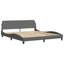 Structure de lit vidaXL Dover gris foncé 183 x 213 cm-97706085-97706083