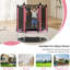 Trampoline pour enfants 48 po avec filet de clôture et panier de basketball pour enfants-131599147