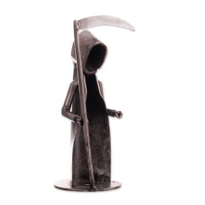 Novica Handmade The Reaper Recycled Metal Figurine