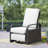 Outdoor Wicker Swivel Recliner Chair, Reclining Backrest, Lifting Footrest, 360° Rotating Basic, Water Resistant Cushions for Patio-143013880