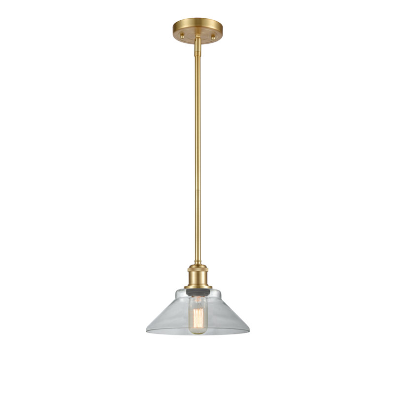 Luminaire suspendu conique à 1 lumière Reede, Or satiné