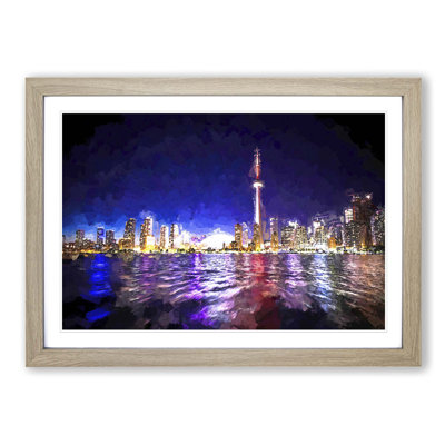 Toronto Skyline in Canada in Abstract - Framed Print