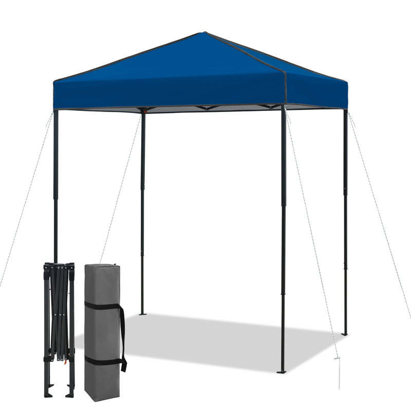 Tente d'auvent 6 x 4, auvent escamotable robuste avec sac de transport, Bleu très foncé