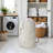 2 Pack Drawstring Canvas Laundry Bag Backpack for Dorm and Travel Laundry Storage