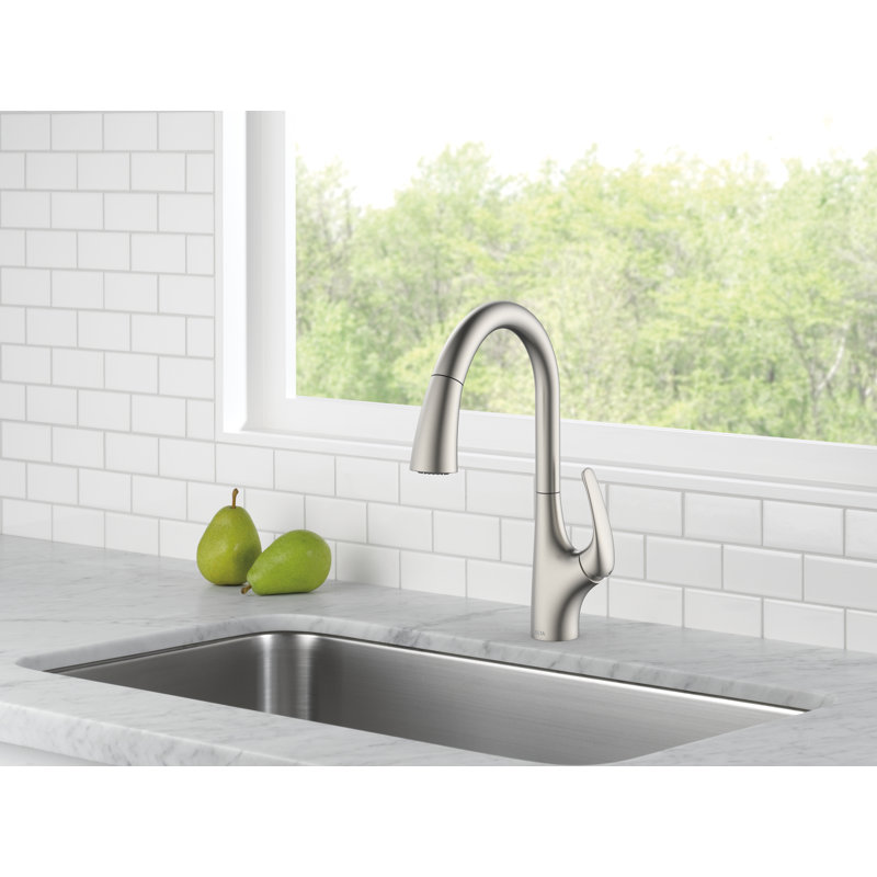 Pull Down Single Handle Kitchen Faucet, Stainless