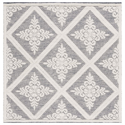 Vermont Hand Woven Wool Damask Rug