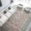 Oriental Area Rug in Pink/Charcoal-101829926
