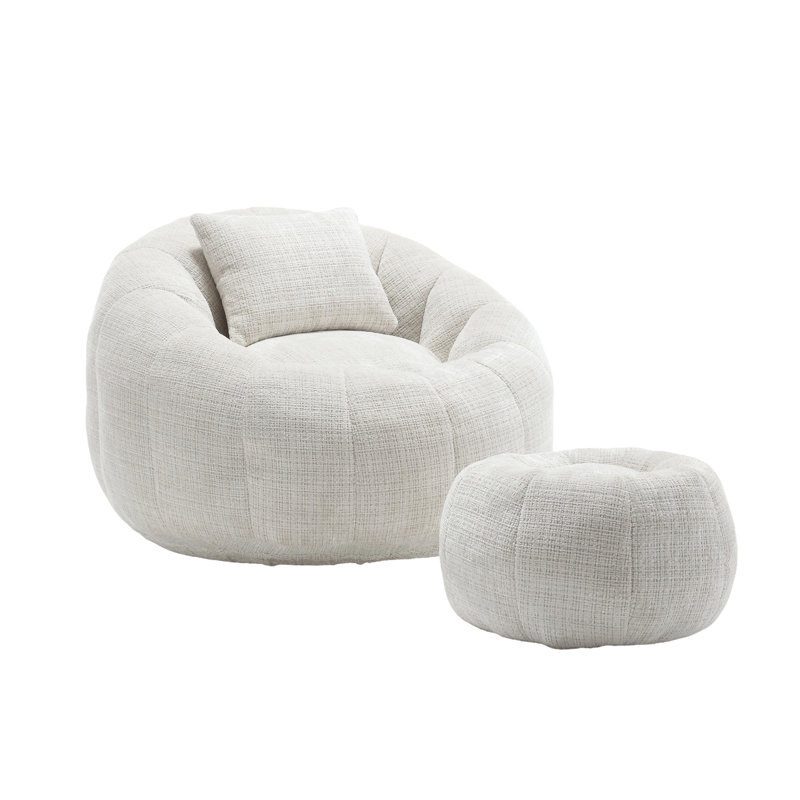 UNITED WE WIN Modern Bean Bag Chairs, Beige